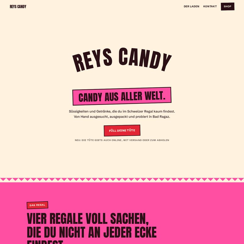 Startseite von reyscandy.ch