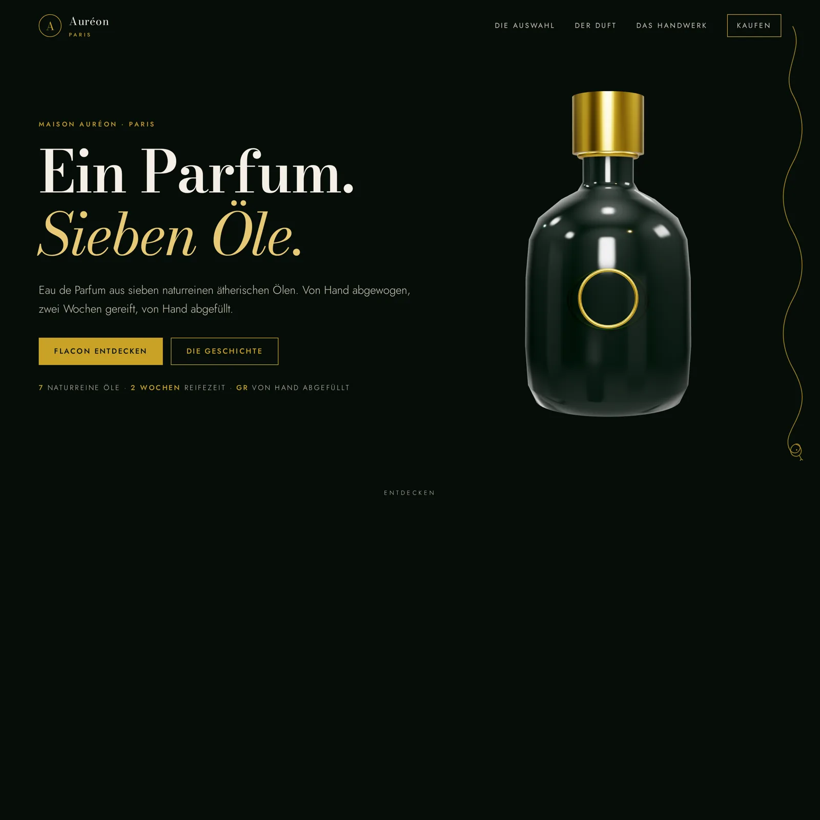 Startseite von Auréon Paris